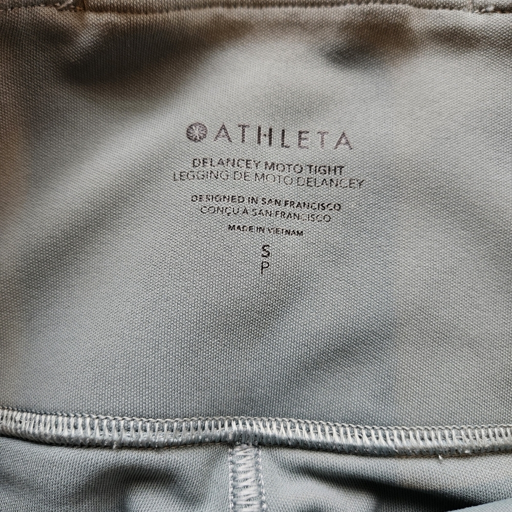 Athleta Delancey Motto Leggings Sz Small Ollve Full Length Textired Athletic - Picture 7 of 9